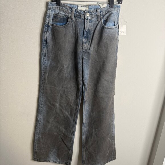 Free People Pants - Free people NWT Women's 28 Blue Denim‎ Tinsley Baggy High Rise Jeans Casual